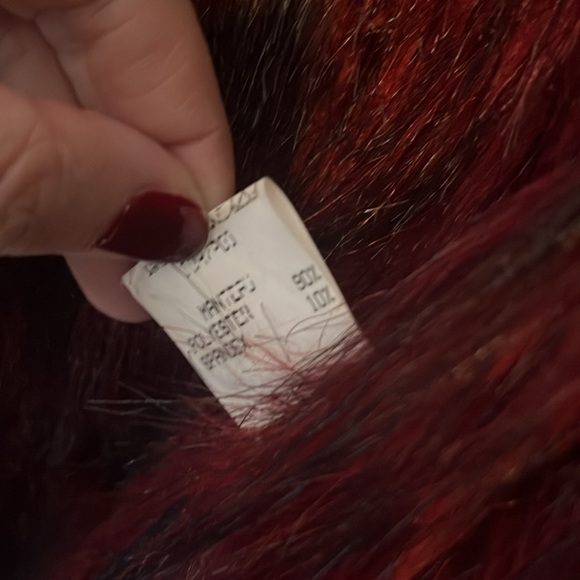 Faust coat. black with red faux fur lining. - Picture 8 of 13